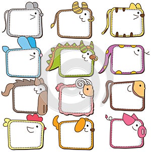 Chinese zodiac animal frames